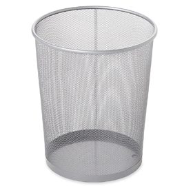Rubbermaid Commercial Concept Collection Mesh Metal Wastebasket/Trash Can/Bin, 5 GAL, Silver (FGWMB20SLV)