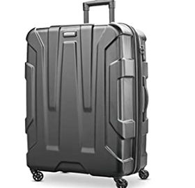 Samsonite Centric Hardside Expandable Luggage with Spinner Wheels, Black, Checked-Large 28-Inch
