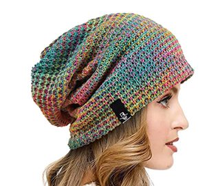 VECRY Womens Knit Slouchy Beanie Ribbed Baggy Skull Cap Turban Winter Summer Beret Hat