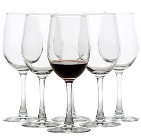 UMI UMIZILI 12 Ounce - Set of 6, All-Purpose Classic Durable Red/White Wine Glasses