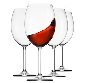Lefonte Wine Glasses, European Made Stemmed Wine Glass Drinking Cups, Red Wine Glasses - 20oz, Set of 4
