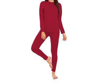 Nautica Women's Long Sleeve Long Johns Thermal Underwear Base Layer Set