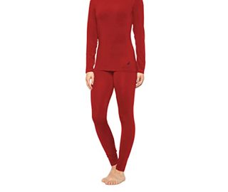 Nautica Women's Long Sleeve Long Johns Thermal Underwear Base Layer Set